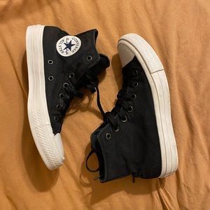 Black high top converse